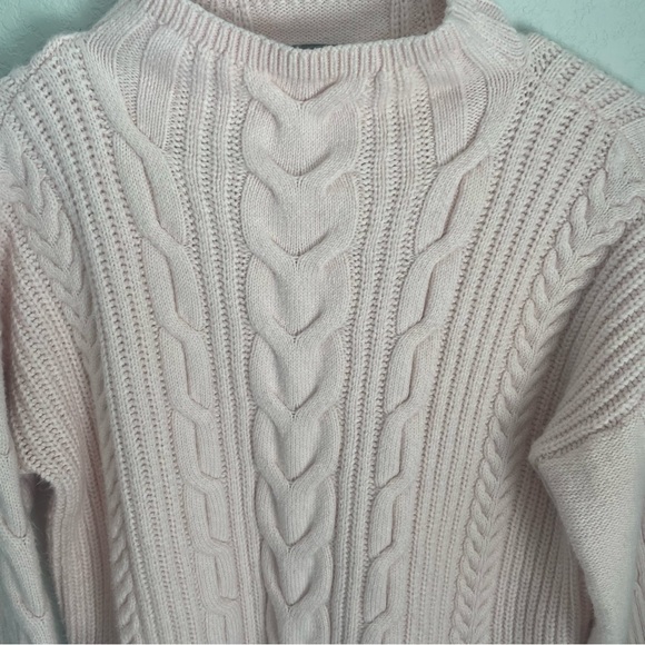 Vince Camuto Pink Knit Women's Pullover Sweater3/4 Sleeve High Sleeve Medium - Picture 6 of 10